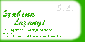 szabina lazanyi business card